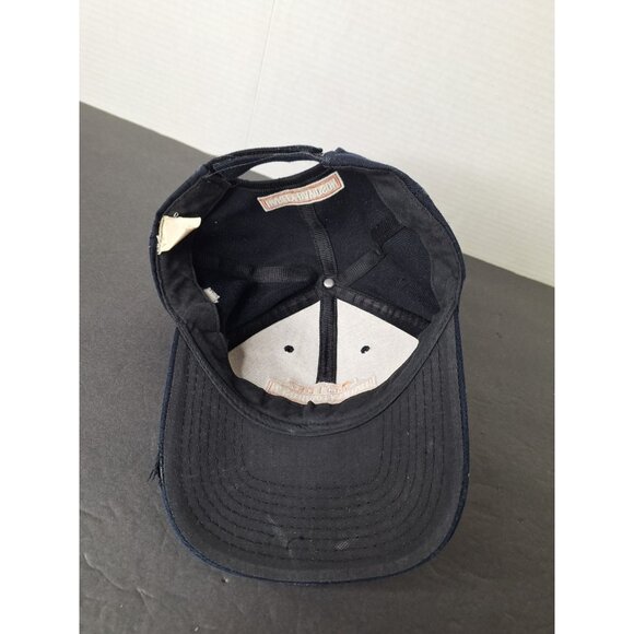 Harley-Davidson Hat Cap Strap Back Blue Embroidered Bar & Shield Biker Mens - Picture 7 of 10